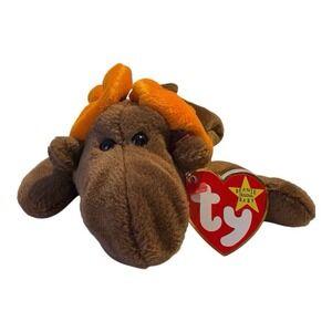 WT‎ | Ty Beanie Baby - CHOCOLATE the Moose (9 Inch) WT- Stuffed Animal Toy